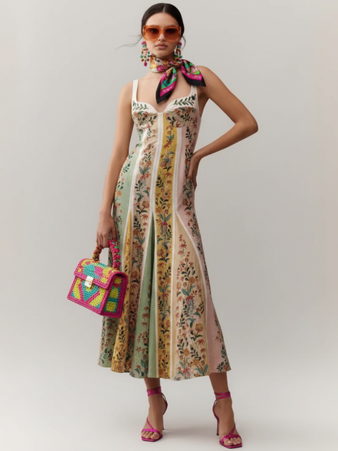 Women Strapless Floral Dress, IBIZA - BYMANYC ® New York-3