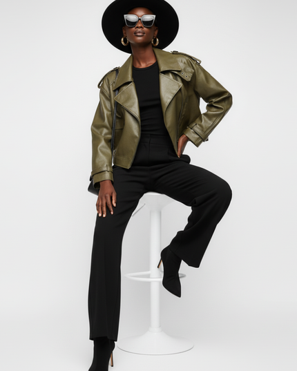 Women's Biker Jacket GREENWICH VILLAGE ECO FASHION BYMANYC ® New York
