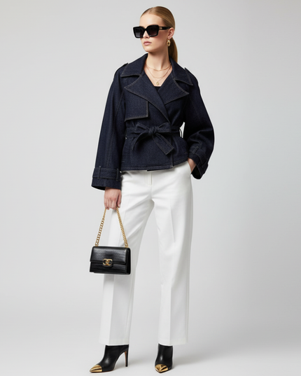 Women's Cropped Denim Jacket SOHO ECO FASHION BYMANYC ® New York