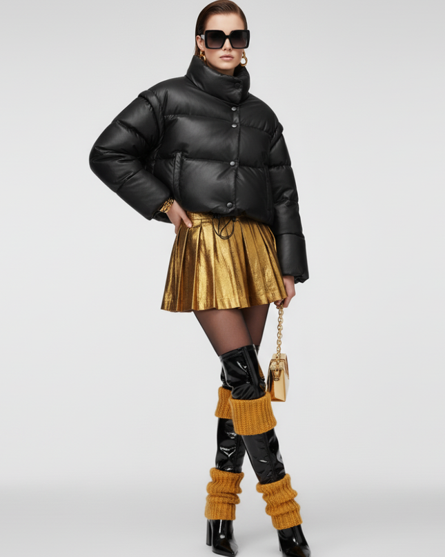 Damen Cropped Jacke Astoria Couture | Schwarz | One Size
