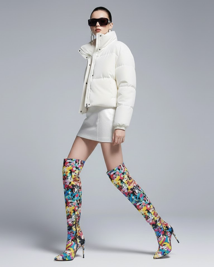 Women's Cropped Puffer Jacket GREENWICH New Collection Couture in Manhattan BYMANYC ® New York