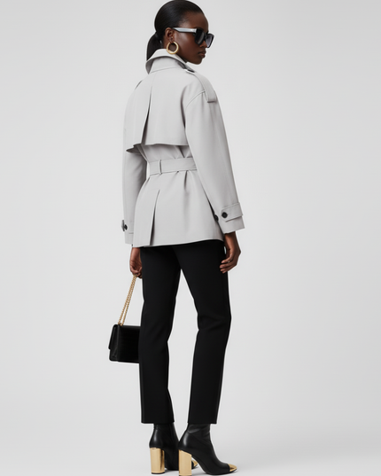 Women's Cropped Trench Jacket DUMBO ECO FASHION BYMANYC ® New York-2