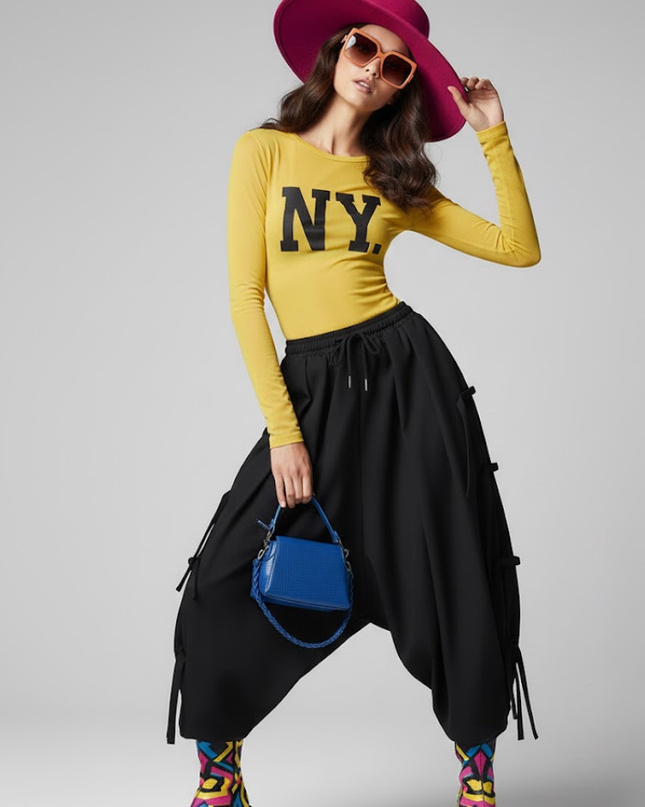 Women's Extra Wide Trousers FLATIRON NYFW New Colecction BYMANYC ® New York-0