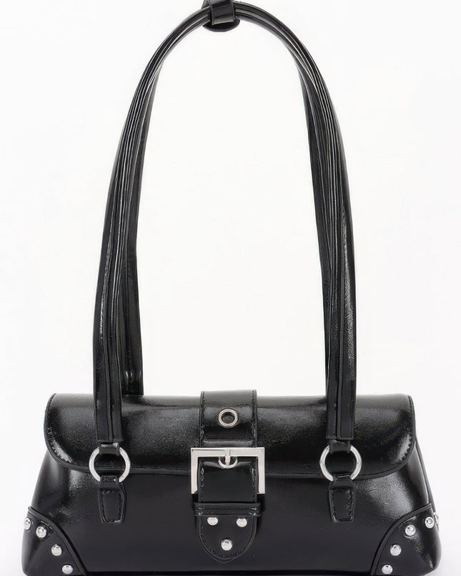 Women's Handbag Metal Studded Shoulder Bag - CHELSEA - BYMANYC ® New York-0