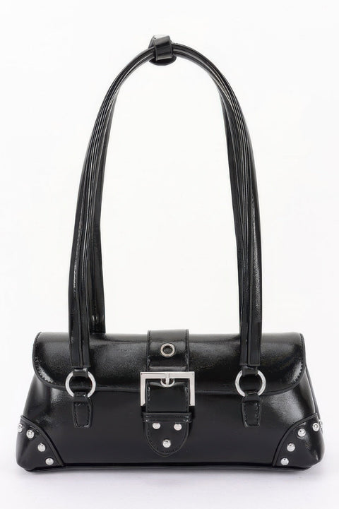 Women's Handbag Metal Studded Shoulder Bag - CHELSEA - BYMANYC ® New York-0