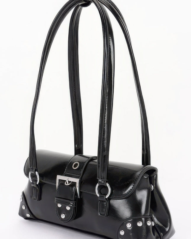 Women's Handbag Metal Studded Shoulder Bag - CHELSEA - BYMANYC ® New York-1