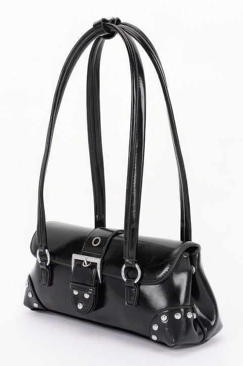 Women's Handbag Metal Studded Shoulder Bag - CHELSEA - BYMANYC ® New York-1