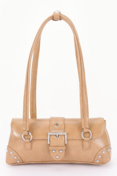 Women's Handbag Metal Studded Shoulder Bag - CHELSEA - BYMANYC ® New York-6