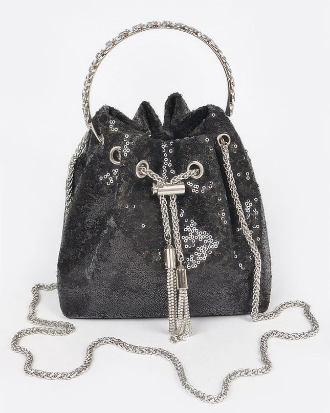 Women's Handbag Sequins Bucket Bag - NOHO - BYMANYC ® New York-0