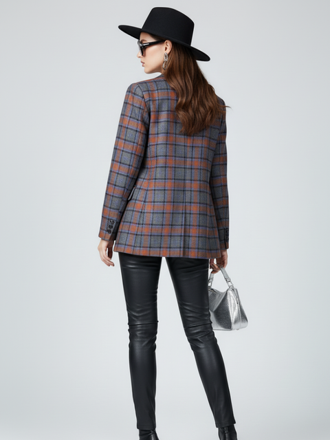 Damenjacke EAST VILLAGE COUTURE – Oversized Plaid