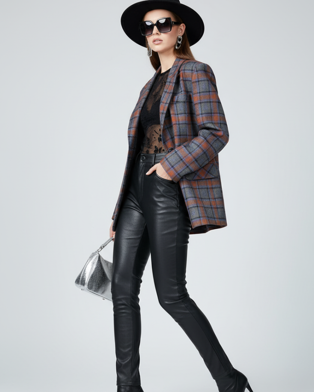 Damenjacke EAST VILLAGE COUTURE – Oversized Plaid