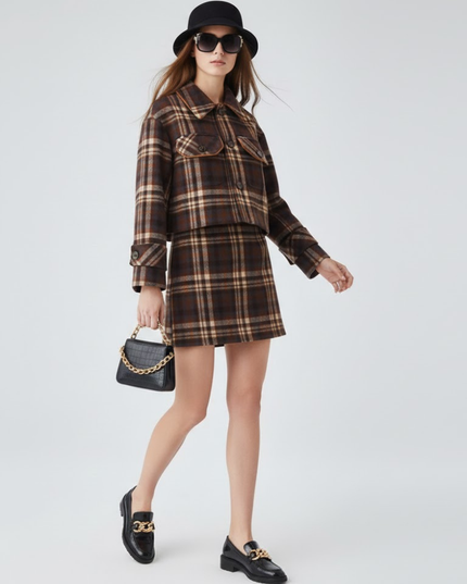 💟 NOHO Jacke & Rock Set | Plaid/Tartan | NYFW New Collection