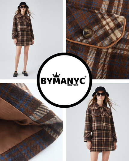 💟 NOHO Jacke & Rock Set | Plaid/Tartan | NYFW New Collection