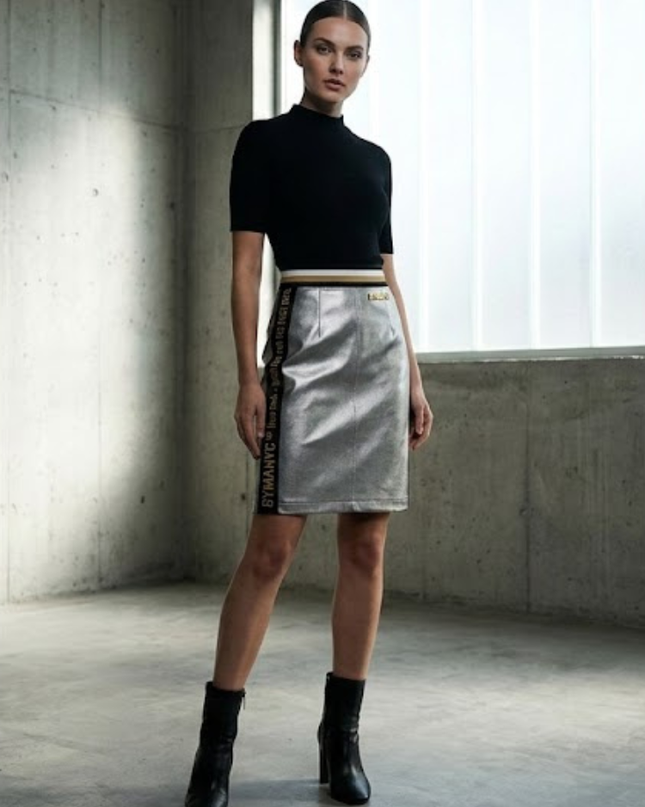 Damen Limited Edition UPPER EAST SIDE Midi-Rock | GARMENT DISTRICT Kollektion | BYMANYC ® New York