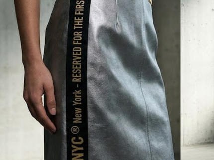 Damen Limited Edition UPPER EAST SIDE Midi-Rock | GARMENT DISTRICT Kollektion | BYMANYC ® New York