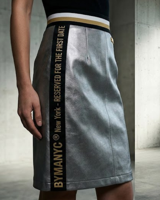 Damen Limited Edition UPPER EAST SIDE Midi-Rock | GARMENT DISTRICT Kollektion | BYMANYC ® New York