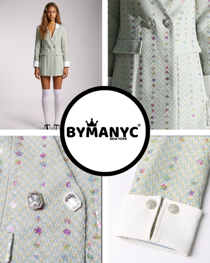 BYMANYC® New York | Langer Blazer CENTRAL PARK BLOOM | Green