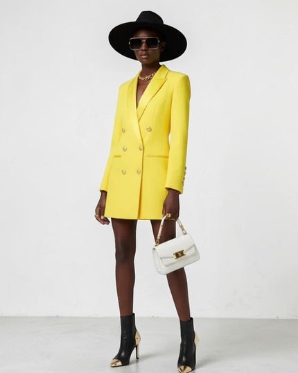 TRIBECA COUTURE Blazer-Kleid | Gelb