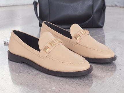 Caetê Kalbsleder-Loafer Beige