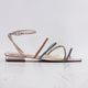 Arca Leder-Sandalen – Kristallriemen Flach Lila | Mangará Atelier