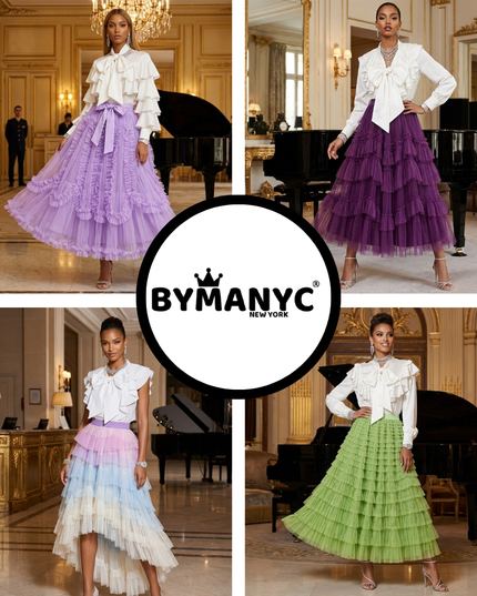 Damen Tricolor Tüllrock Montmartre – Neue Kollektion Paris Le Marais