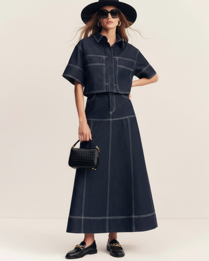 👖Damen Rock & Jacken-Set Chelsea | NYFW New Collection | Denim