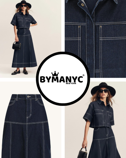 👖Damen Rock & Jacken-Set Chelsea | NYFW New Collection | Denim