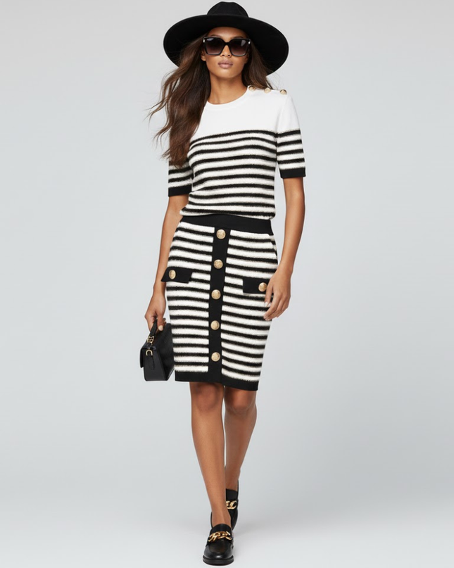 Women's Skirt and Sweater Set NOLITA NYFW New Colecction BYMANYC ® New York-0