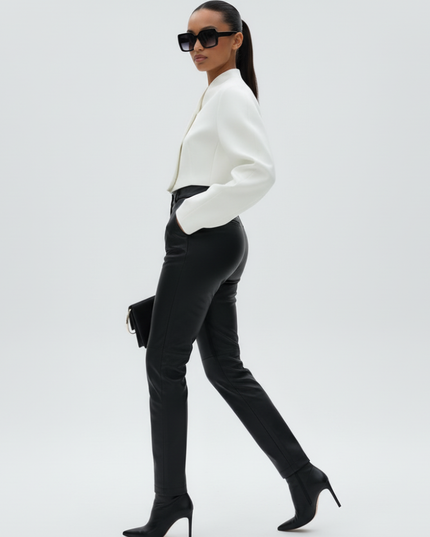 Women's Structured Cropped Jacket MIDTOWN ECO FASHION BYMANYC ® New York