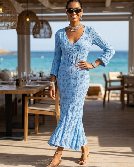 💟 MIAMI Damenkleid | Sky Blue | New Majestic Collection
