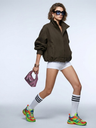 BYMANYC® New York | Jacke SOHO Belted High Collar | Army Green