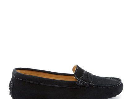 Women's Penny Driving Loafers, black suede