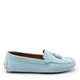 Women's Tasselled Driving Loafers, sky blue suede-0