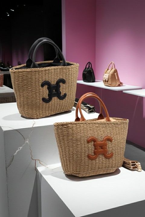 CC-Logo-Baumwolltasche Vimoda mit trendigem Kettenschulterriemen für stilbewusste Frauen