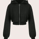 Zip-Up Cropped Hoodie | Brooklyn - BYMANYC ® New York-2