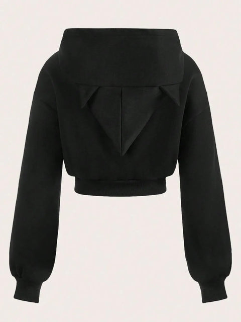 Zip-Up Cropped Hoodie | Brooklyn - BYMANYC ® New York-3