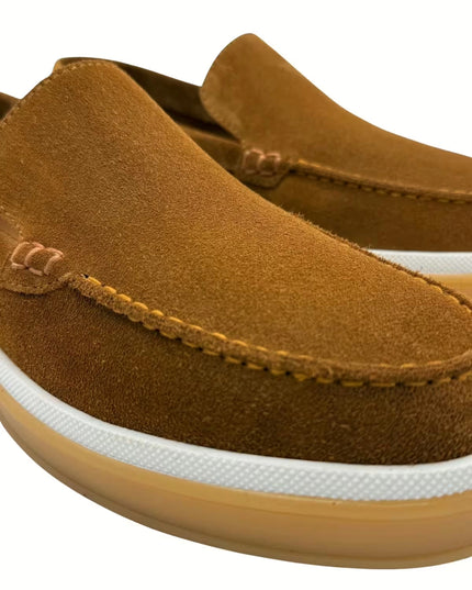 HOLLERT | Loafer aus Kalbsveloursleder | Whisky | Herren