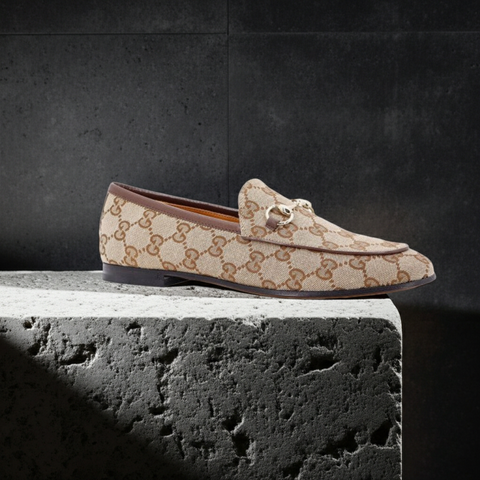 GUCCI GG Fabric Jordaan Loafers