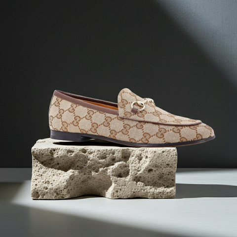 GUCCI GG Fabric Jordaan Loafers