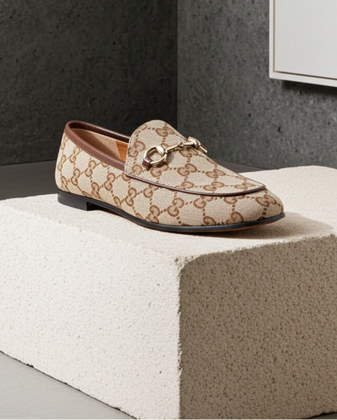GUCCI GG Fabric Jordaan Loafers