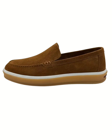 HOLLERT | Loafer aus Kalbsveloursleder | Whisky | Herren