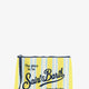 Aline scuba clutch with striped pattern