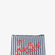 Aline scuba clutch with striped pattern