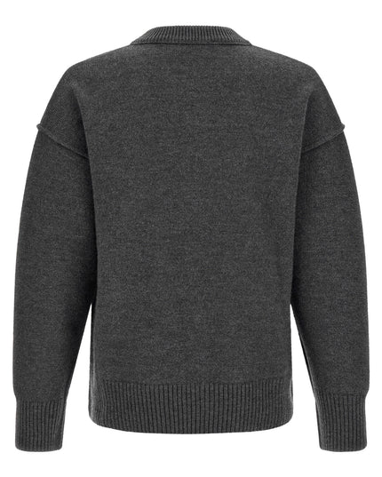 AMI Paris | Ami de Coeur Wollpullover | Grau | Herren