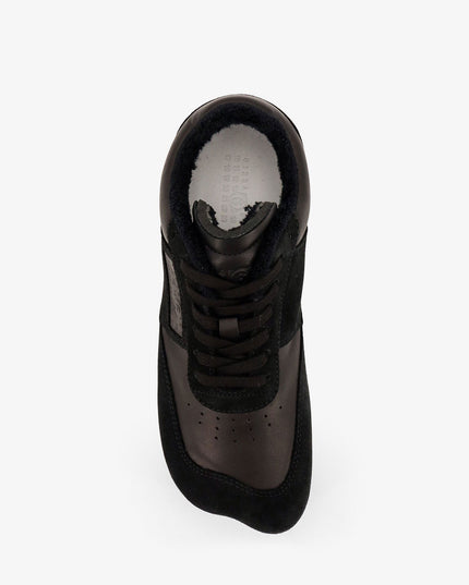 Anatomic suede and leather sneakers