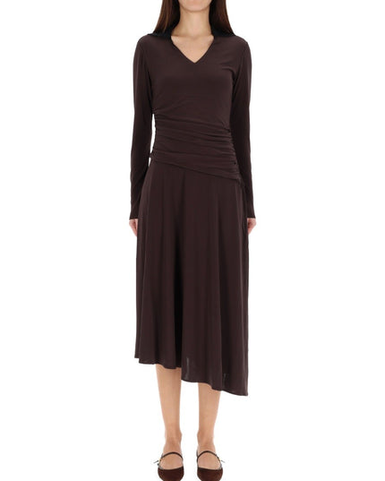 ASYMMETRICAL MIDI DRESS