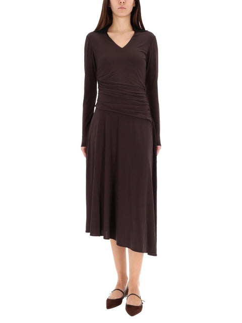 ASYMMETRICAL MIDI DRESS