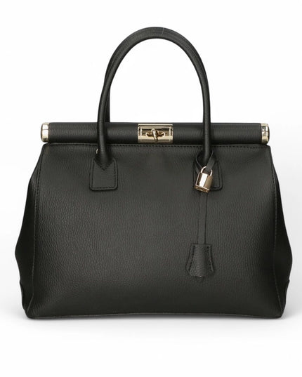 ZEEN | NORA Schwarz | Dollaro-Ledertasche | Made in Italy
