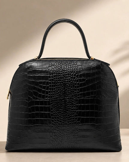ZEEN | NOA Black | Crocco-Ledertasche | Made in Italy