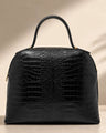 ZEEN | NOA Black | Crocco-Ledertasche | Made in Italy